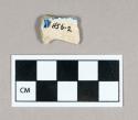 Ceramic, pearlware base sherd, blue transfer print interior