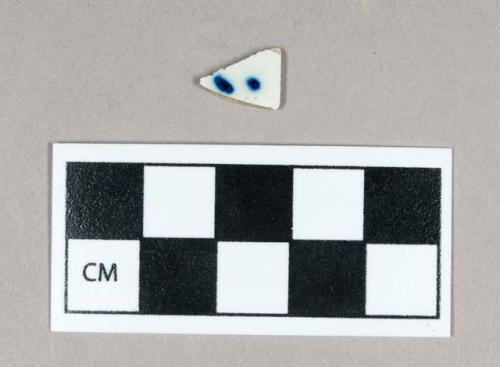 Ceramic, pearlware body sherd, blue painted decoration