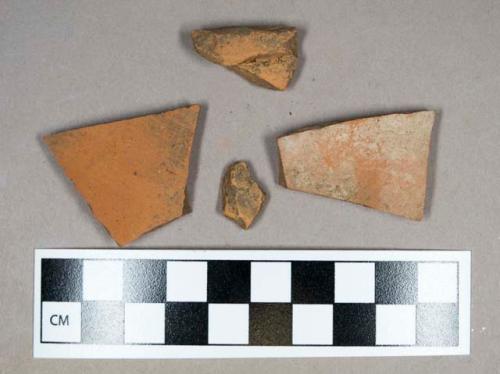 Ceramic, redware body sherds, unglazed