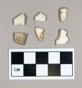 Ceramic, white clay pipe bowl fragments