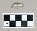 Glass, colorless stemware base fragment