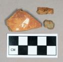 Ceramic, redware body sherds, unglazed/surface weathered