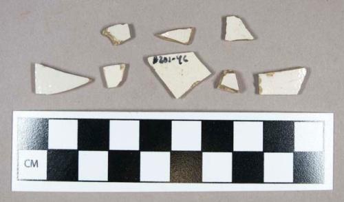 Ceramic, white salt glazed stoneware body sherds