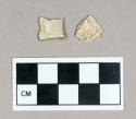 Ceramic, refined earthenware body sherds, glaze/surfaces missing