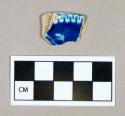 Ceramic, pearlware rim sherd, blue transfer print