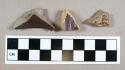 Ceramic, coarse stoneware body sherds, salt glazed exterior