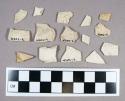 Ceramic, refined earthenware body sherds, glaze/surface missing