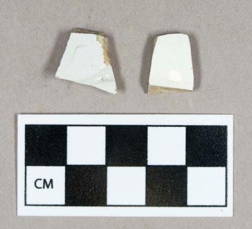 Ceramic, white granite/ironstone body sherds, undecorated