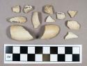 Ceramic, white clay pipe bowl fragments