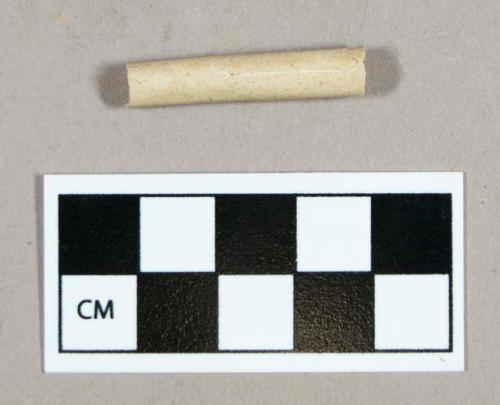 Ceramic, white clay pipe stem fragment, 6/64" bore diameter