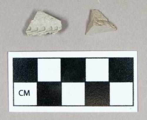 Ceramic, gray-bodied salt glazed stoneware body sherds