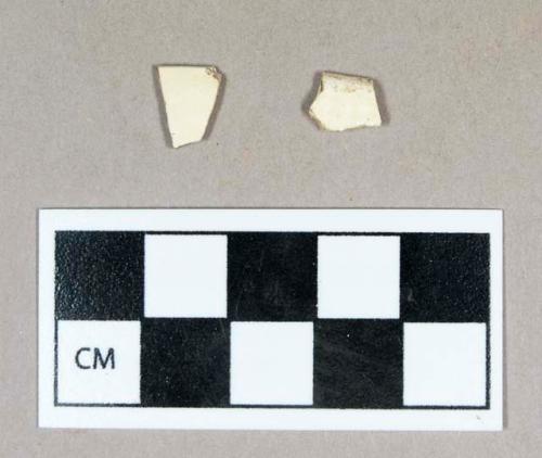 Ceramic, creamware rim sherds