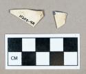 Ceramic, blue edge-decorated pearlware rim sherds