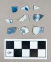 Ceramic, blue hand painted porcelain body sherds