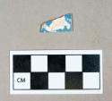 Ceramic, pearlware body sherd with blue-decorated exterior