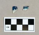 Ceramic, blue shell-edge pearlware rim sherds