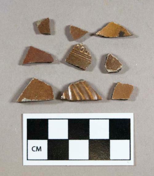 Ceramic, Nottingham-type stoneware body sherds