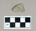 Ceramic, gray-bodied stoneware body sherd with salt glazed exterior