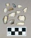 Ceramic, white clay pipe bowl fragments