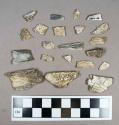 Organic, faunal remains, calcined bone fragments