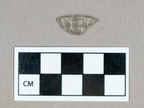 Glass, molded colorless rim fragment