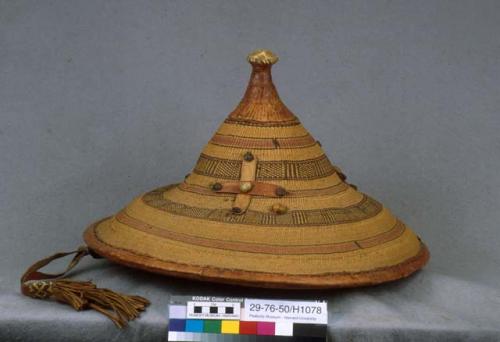 Conical fiber hat with brim