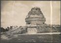 Caracol, upper terrace and tower, with southwest corner repaired