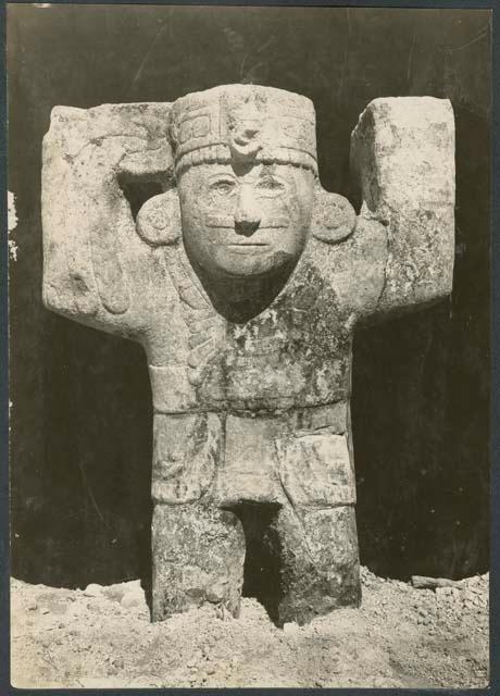 Temple of Warriors, Atlantean figure supporting altar