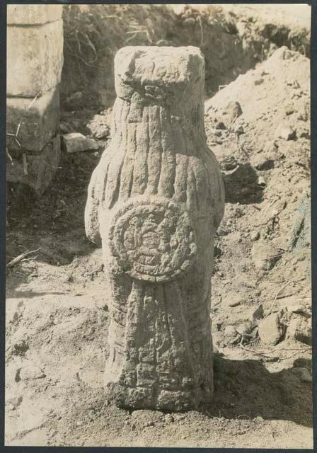 Temple of Warriors, Idol Chichen from south balustrade