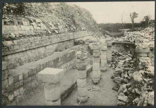 Temple of Warriors, west end of North Colonnade