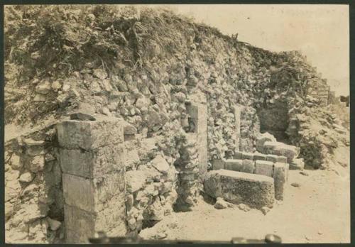 Temple of the Warriors, columns found buried beneath