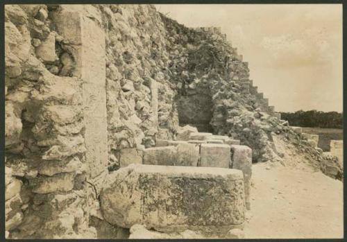 Temple of the Warriors, columns found buried beneath