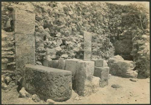 Temple of Chac Mool, center and south coumns