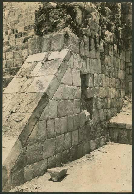 Temple of the Warriors, replacing south balustrade to stairway