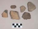 Ceramic, earthenware body sherds, undecorated, some shell-tempered, some grit-tempered