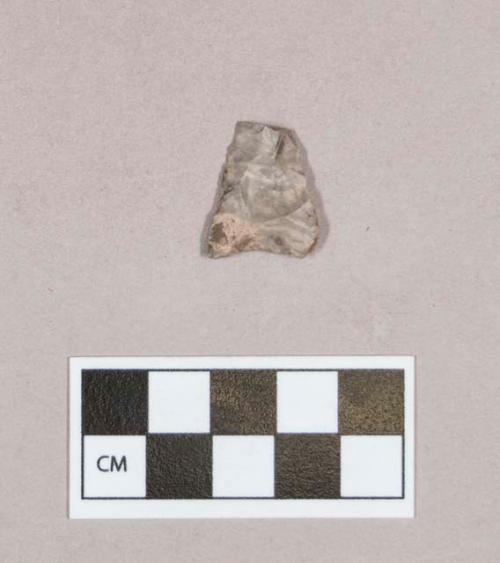 Chipped stone, projectile point, triangular, fragmented tip