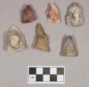 Chipped stone, bifaces, triangular, some with cortex