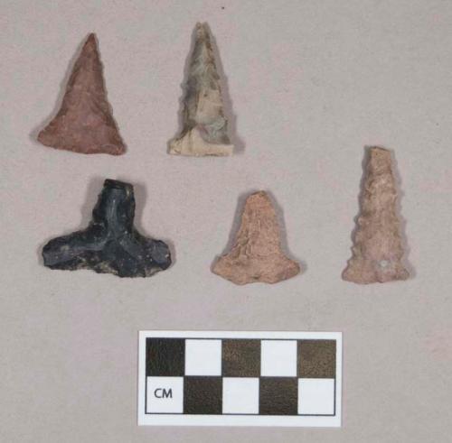 Chipped stone, drills and drill fragments, flared base