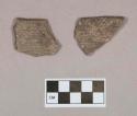 Ceramic, earthenware rim sherds, cord-impressed, shell-tempered