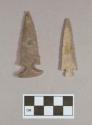 Chipped stone, projectile points, side-notched and corner-notched