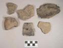Ceramic, earthenware body, rim, and handle sherds, incised, cord-impressed, and undecorated