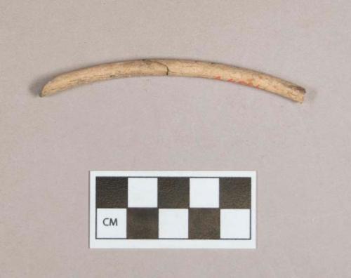 Organic, worked antler fragment, cylindrical