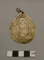 Amulet pendant with the names of the 7 sleepers of Ephesus and their dog on one side and a magic square on the other.