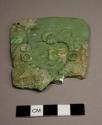 Green bodied earthenware body sherd, unslipped, wheel thrown