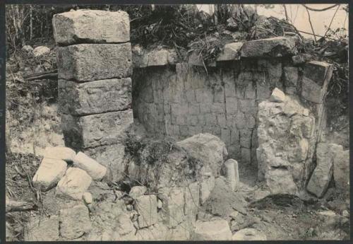 Temple of the Phalli, patio and wall