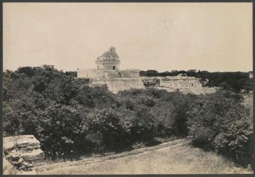 El Caracol and West Annex, from terrace at Casa Colorado