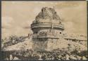 El Caracol, southwest corner of upper terrace under repair