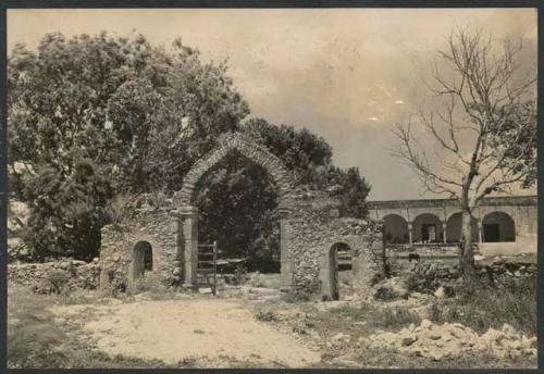 Hacienda Chichen, arched gateway and Casa Principal