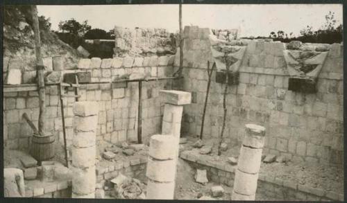 Temple of Wall Panels, repair of southeast corner