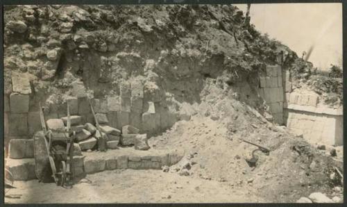 Temple of Wall Panels, during excavation